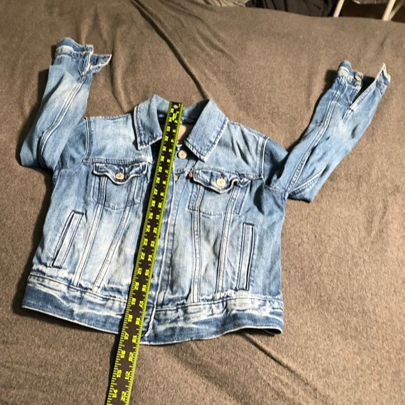 Levis Women's Blue Denim Trucker Jacket XS circa 2014 - Picture 6 of 16